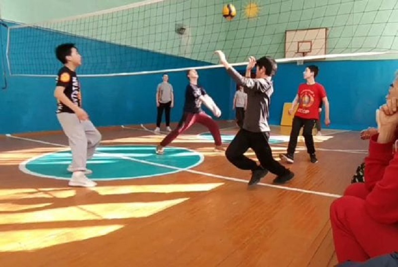 Соревнование между школами по волейболу